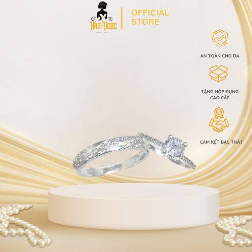 nhẫn bạc đôi