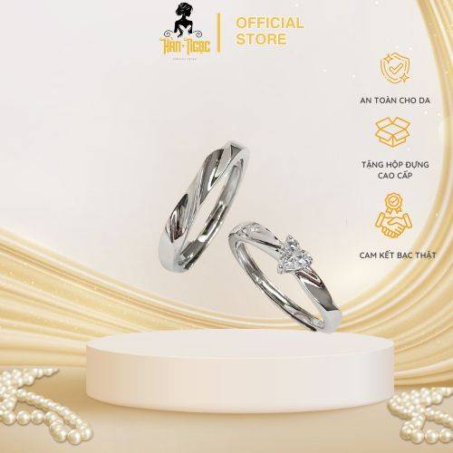 nhẫn đôi bạc