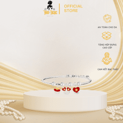 Charm bạc nữ hình cờ Tổ Quốc Việt Nam-Hàn Ngọc Jewelry