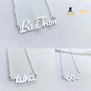 những mẫu dây chuyền bạc đẹp nhất khắc tên theo yêu cầu, thể hiện phong cách cá nhân độc đáo